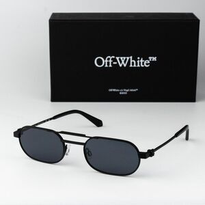 Off-White VAIDEN Men Sunglasses Black Grey Oval OERI123 VAIDEN 1007 NEW AUTHENTI